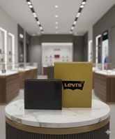 LEVS LEATHER BI FOLD MENS WALLET